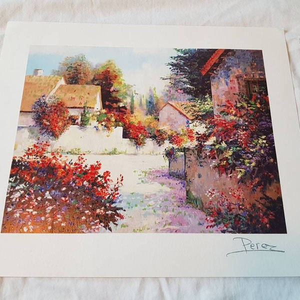 Alex Perez "Village View III" 1999 lithograph