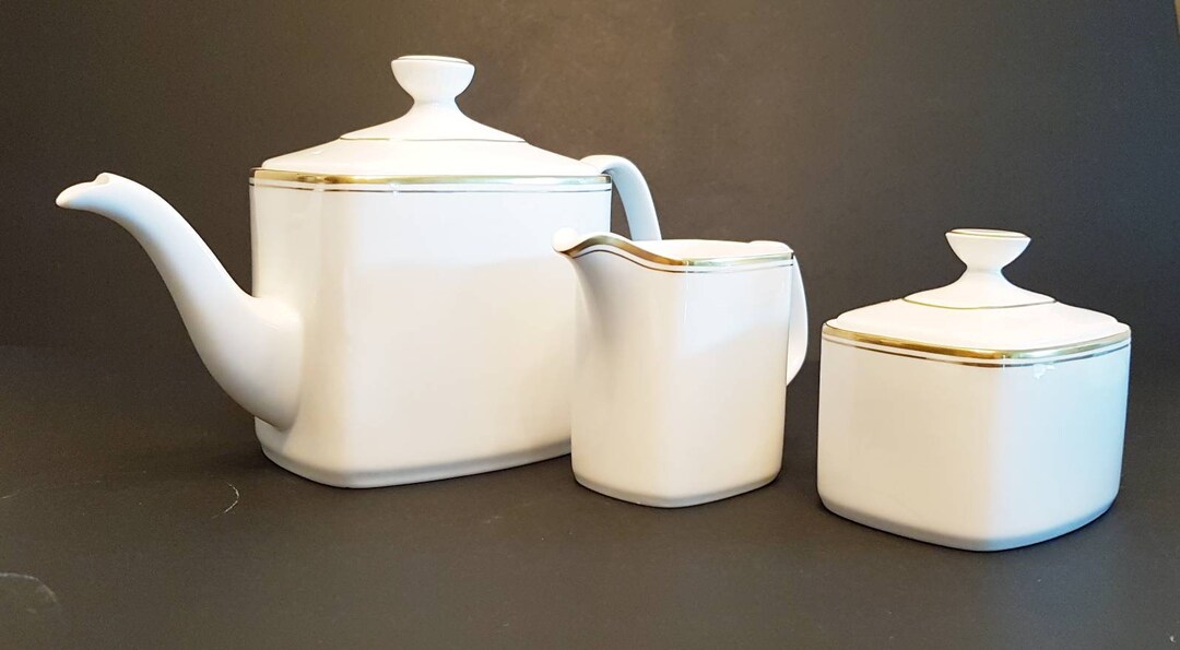Royal Doulton Concord Gold Teapot Creamed Sugar Bowl Etsy
