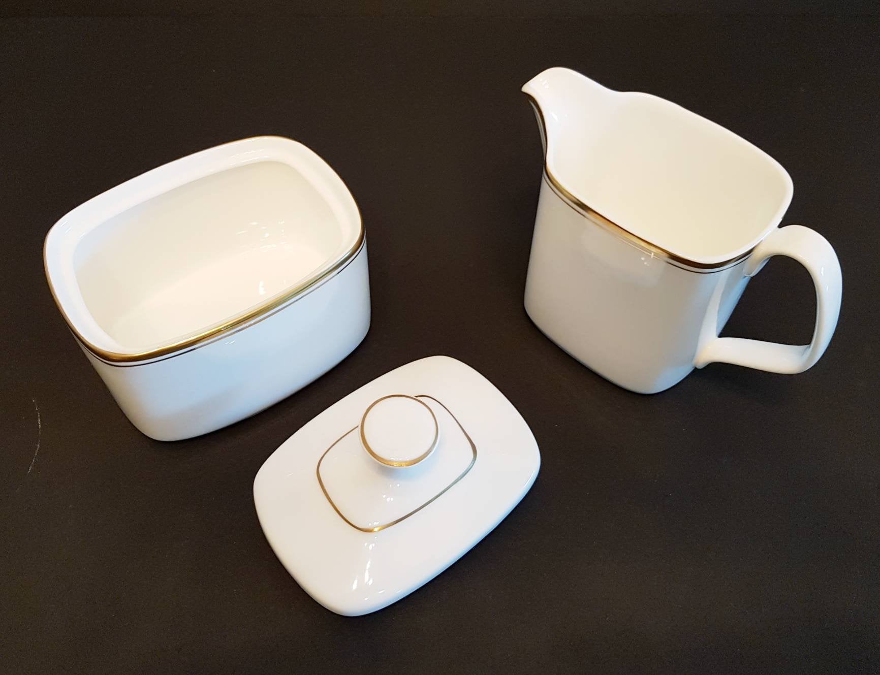 Royal Doulton Concord Gold Teapot Creamed Sugar Bowl Etsy