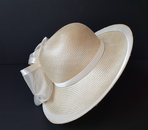 Beautiful off White Summer Hat Horse Races Lunch or | Etsy Canada
