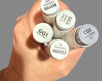 GREYS *Single OHUHU Honolulu  & B Alcohol Marker  Choose your color!  Mix and Match! Grays.