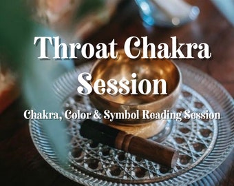 Throat Chakra Session provides Chakra, Symbol & Color Reading Session delivered via Etsy Messenger • Meditative Session