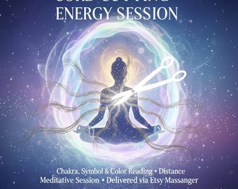 La sesión de energía de corte de cordón proporciona lectura de chakras, símbolos y colores entregada a través de Etsy Messenger a pedido • Sesión meditativa a distancia