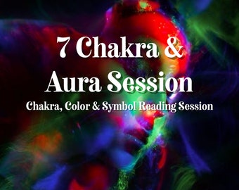 7 Chakra + Aura Session provides Chakra, Symbol & Color Reading Session delivered via Etsy Messenger • Meditative Session