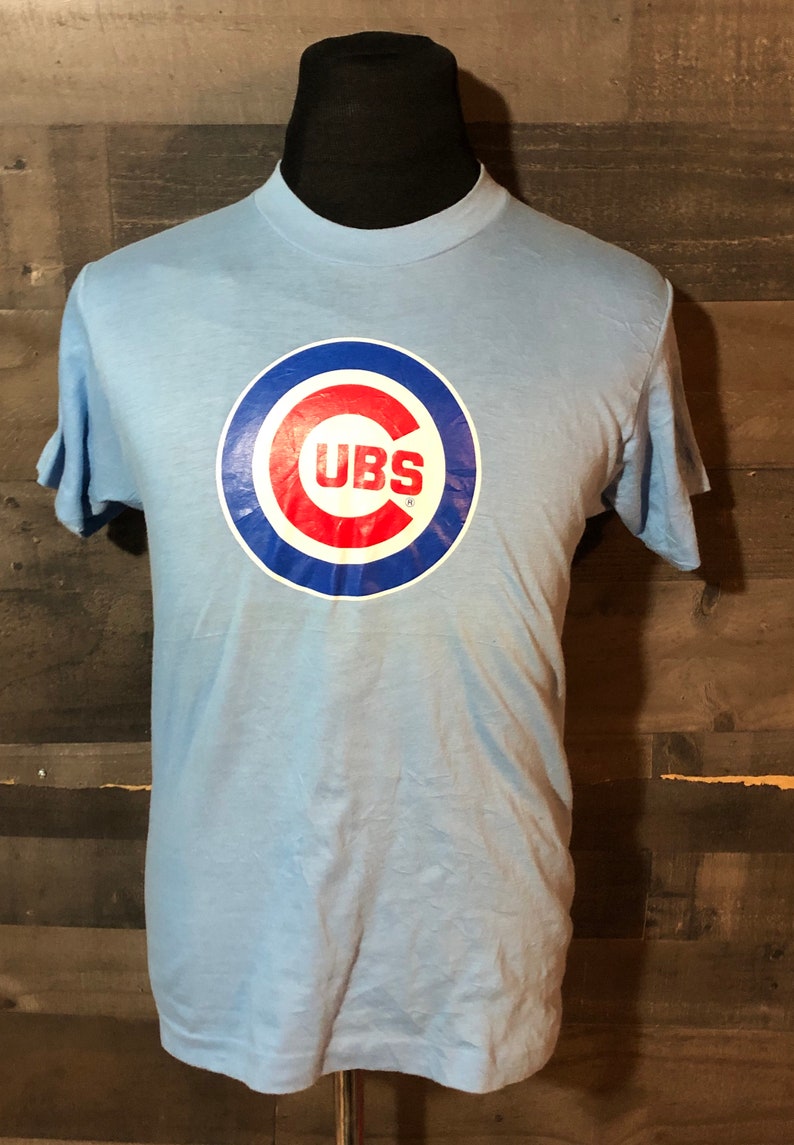 Vintage Chicago Cubs 1980s Blue Screen Stars MLB Baseball Tee - Etsy