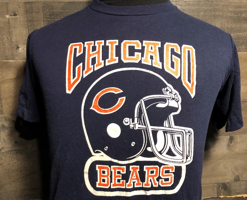 Vintage Chicago Bears NFL Football Logo 7 1980s Sports Blue | Etsy