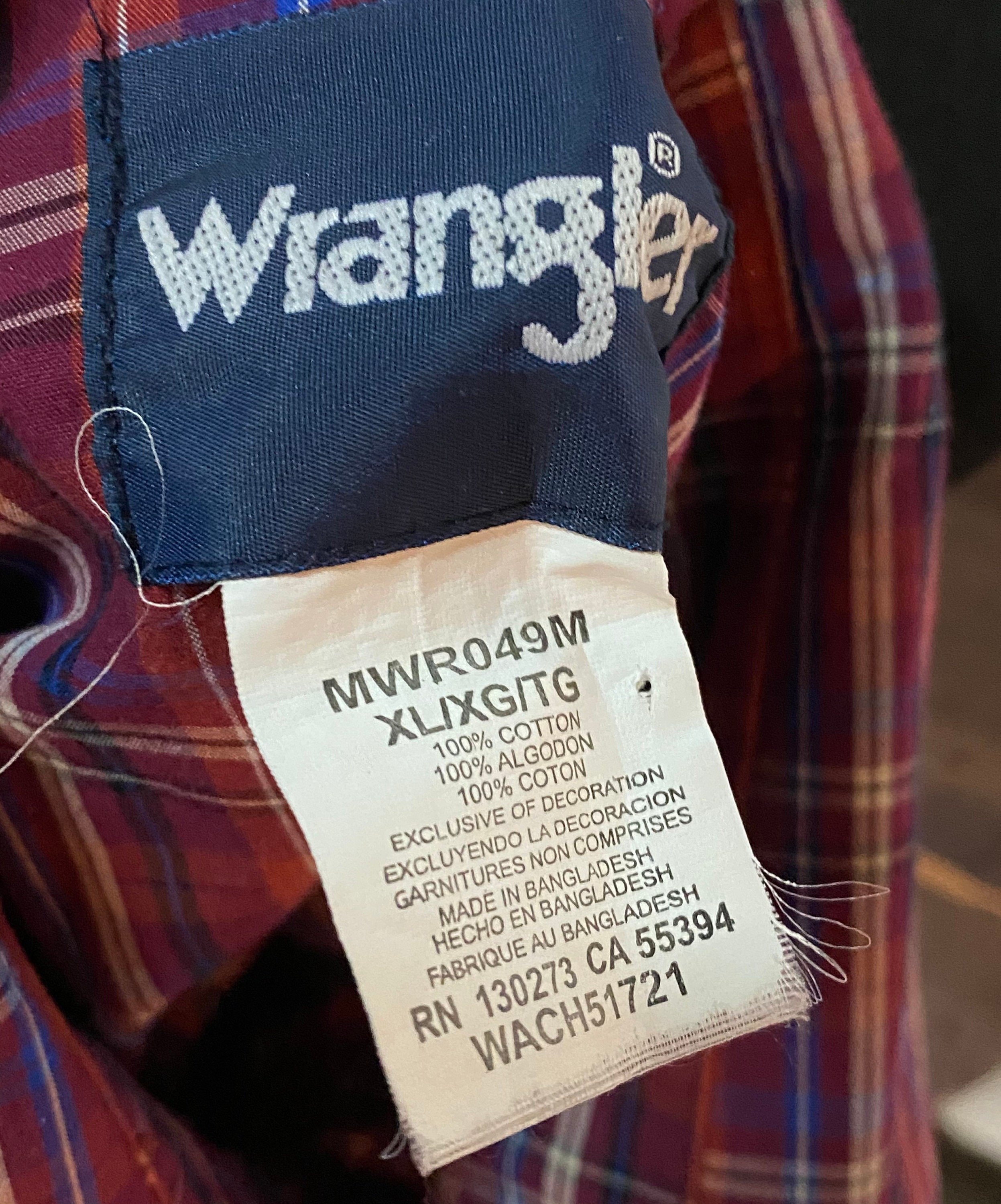 Vintage Wrangler Maroon Western Wear Button Down shirt Snap | Etsy