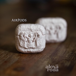 Personalisierte Airpods Hülle - Stein geformtes Plastik - Antike Skulptur - “Venus’ Geburt” Bild 7