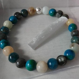Weight Apatite Suppression Emotional Support Bracelet Made   With 8mm Gemstone Crystal Beads In Various Sizes