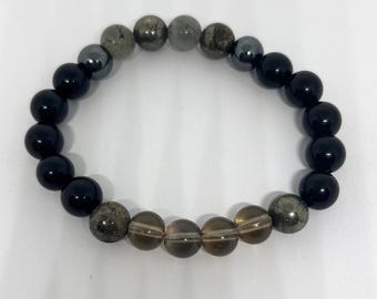 The Empaths Armour Dispels  Absorbs Negative  Unwanted Emergy Forms A protective Sheild Around Ones Aura 8mm Gemstone Beads Elastcated