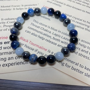 Communication and Protection Bracelet Made From Various 8mm Gemstone Beads Available in various sizes
