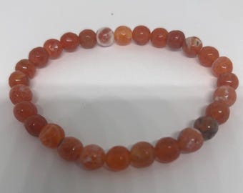 Fire Stone Agate For Protection And Reflecting Negative Energy Back To Were It Came From Handmade To Order Out Of 8mm Gemstone Beads