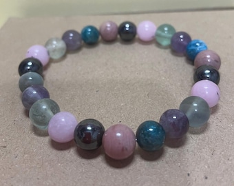 Gemstone Bead Bracelet: Reiki Healing Crystals for Joint Pain
