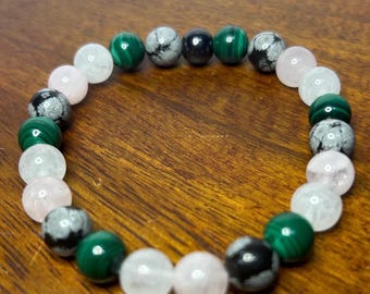 Inner Peace Crystal Bracelet To Retune Your Energy Promote calmness & Protect Your self Handmade Order Various Sizes