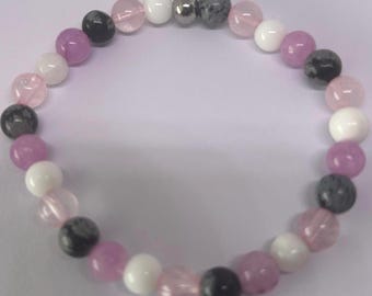 Reiki Infused Gemstone Bracelet: Grief & Healing Support