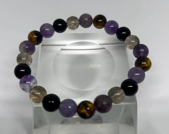 Anxiety Support Bracelet Handmade Made To Order With 8mm Gemstone Crystal Beads Especially Chosen To Deal With Anxiety