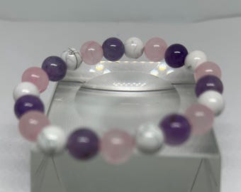 Sleep Sweet Dreams Support Bracelet For Reducing Worries Promoting Emotional Balance And Calmness Made With 8mm Gemstones Beads Various size