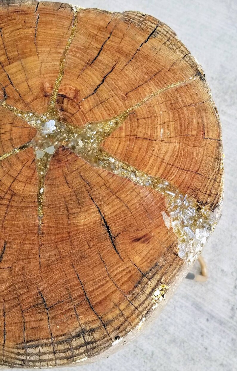 Custom Wood Geode Table Resin Coffee Side Rustic Live Edge Etsy
