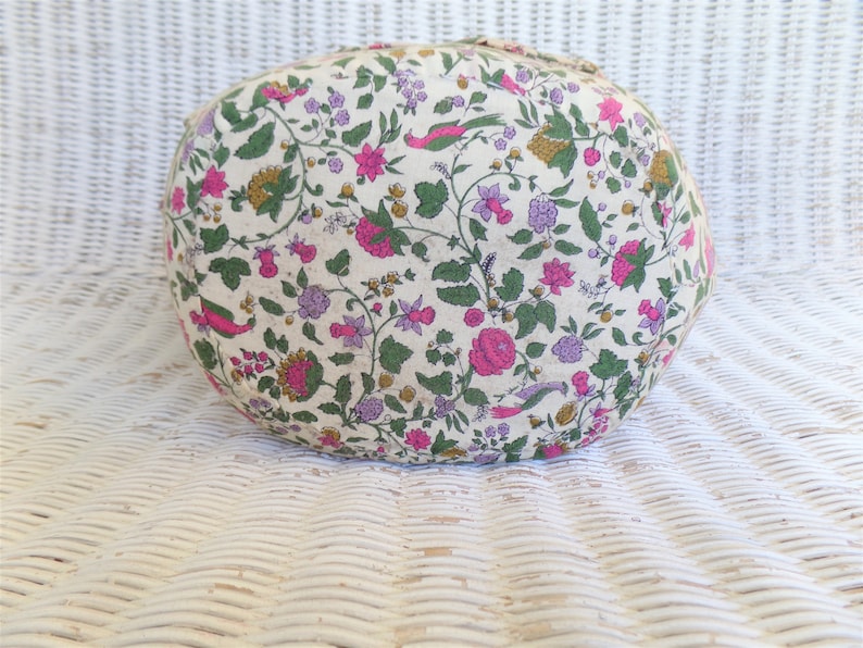 Vintage stuffed rooster door stop hand made floral cloth folk art 1970/'s retro home decor