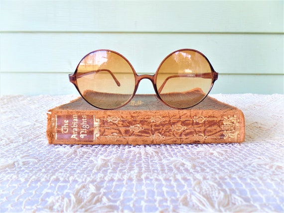 Vintage Circle Non Prescription Framed Sun Glasses