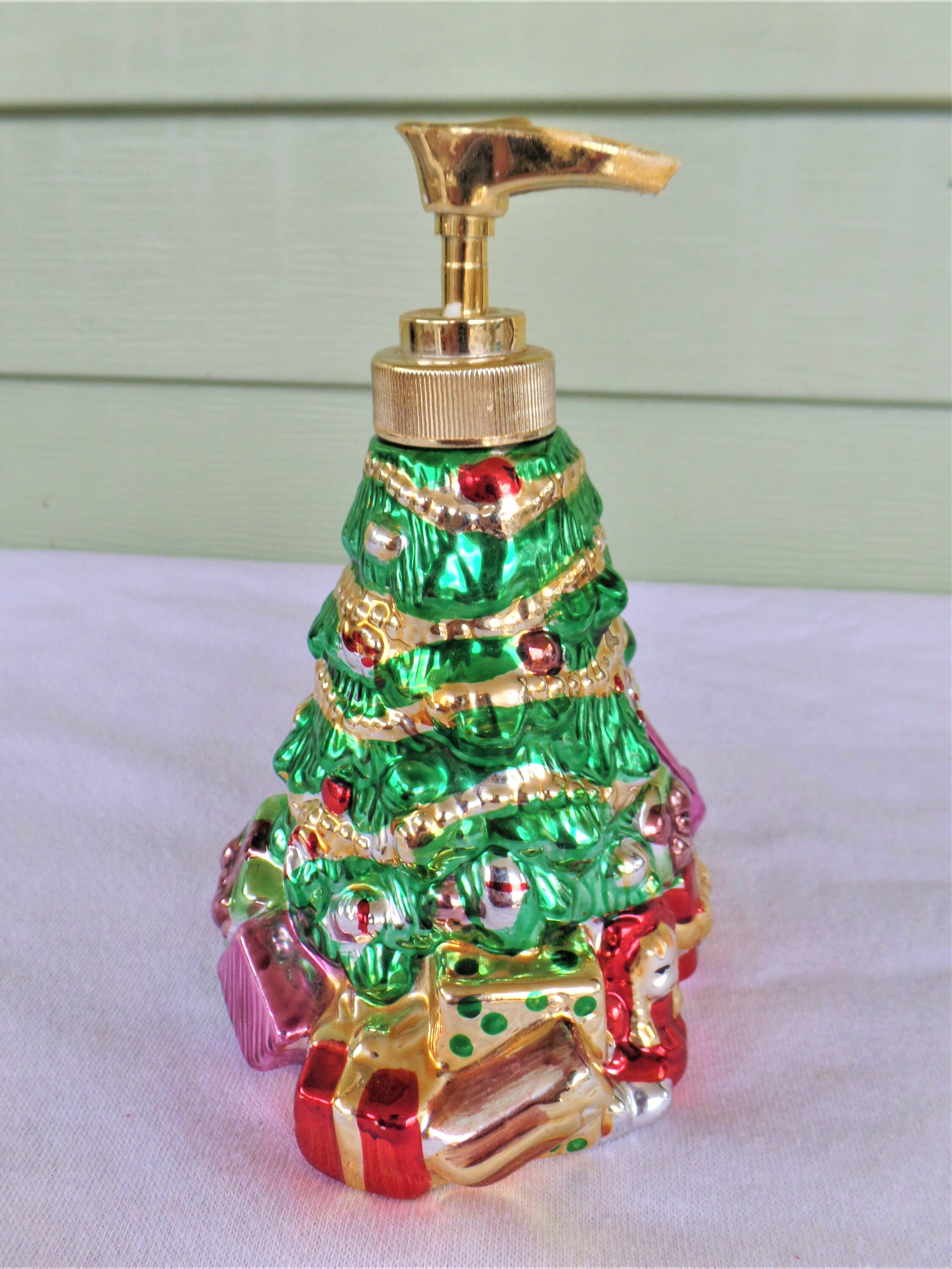Vintage Allure Ornate Christmas Tree Soap Dispenser Vintage Etsy