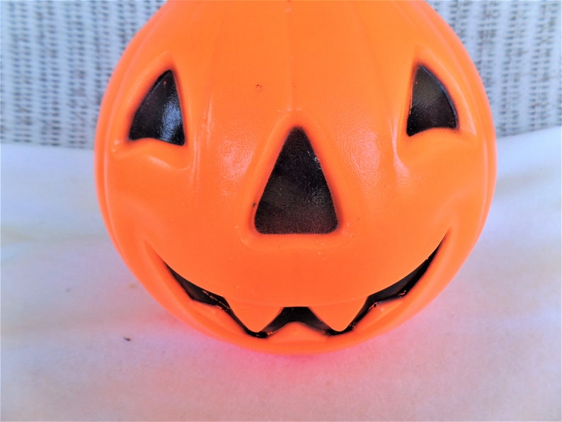 1980's vintage Halloween plastic pumpkin pail Etsy