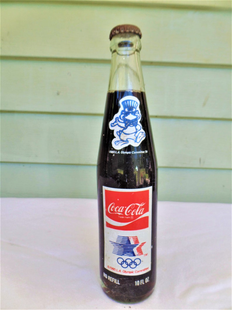 Vintage 1980 Unopened Olympics Coke Bottle Vintage Coke Etsy