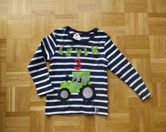 Shirt Traktor mit Namen und Geburtstagszahl