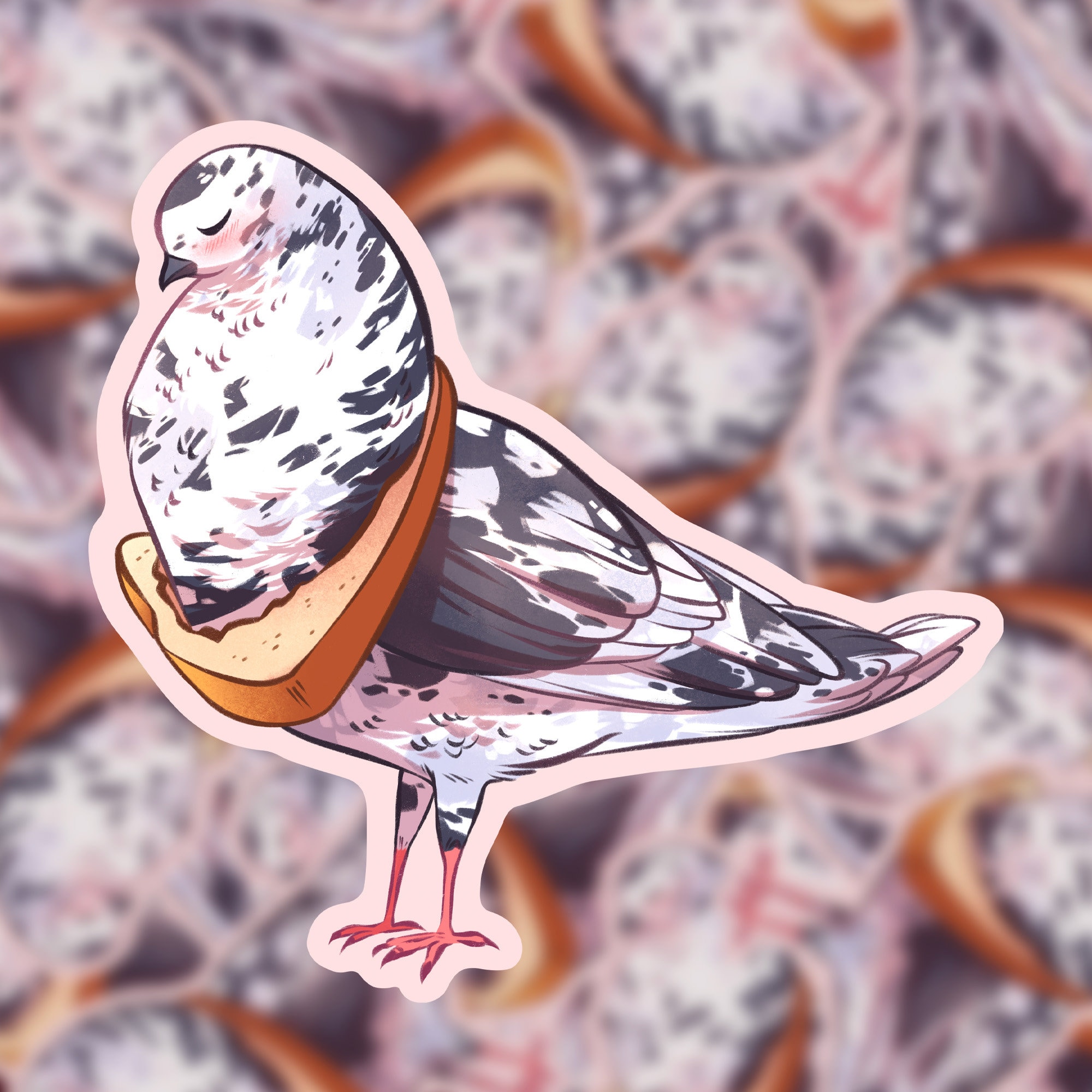 Pigeon Sticker, Funny Bird Sticker, Bird Lover Gift, Rock Pigeon Dove ...
