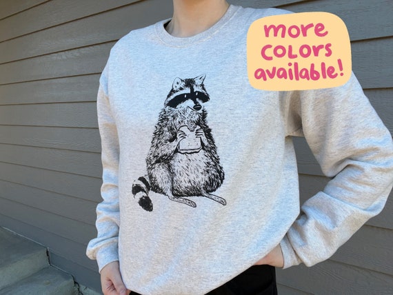 Raccoon Sweatshirt, Raccoon Sweater, Trash Panda Sweatshirt