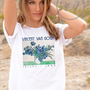 Irises Van Gogh Shirt - Vincent Van Gogh Flower Print - Aesthetic Shirt - Van Gogh Clothing - Art Teacher Gifts