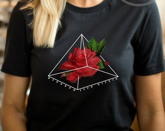 Red Rose Shirt | Aesthetic Clothing Rose | Red Rose Aesthetic T Shirt