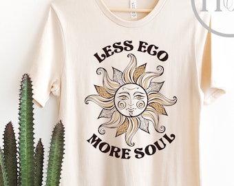 70s Vintage Inspired - 70s Positive Saying Boho Sun Face Shirt - Soulful Tees - Celtic Sunface - Sunface Vintage - Cadeau voor Hippie Friend