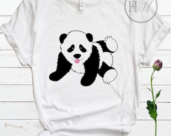 Camisas de panda, camisa de oso panda, camiseta de panda, camiseta gráfica para mujer, camisa amante de los animales, linda camiseta de panda, camisa de oso, regalos de panda, tema de panda