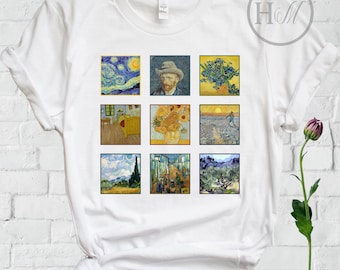 Vincent Van Gogh TShirt | Van Gogh Clothing | Van Gogh Sunflowers T-Shirt | Art Print Shirt
