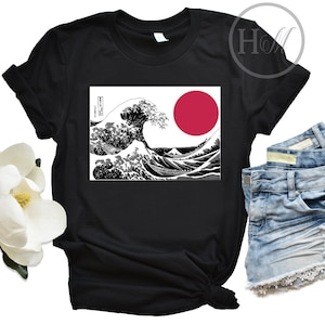 Kanagawa Shirt, Hokusai Great Wave, T-Shirt/TShirt/Top/Tee, Japanese T Shirt, Surf Shirt, Wave Art, Soft Grunge, Tumblr Shirt, Ocean Shirt