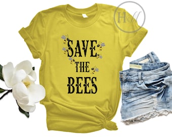 Save The Bees Shirt, Bee Tee Shirt, Queen Bee, Nature Lovers Gift, Help The Bees, Bee Gifts, Bee Keeping, Bumble Bee Gift, Activist Shirt