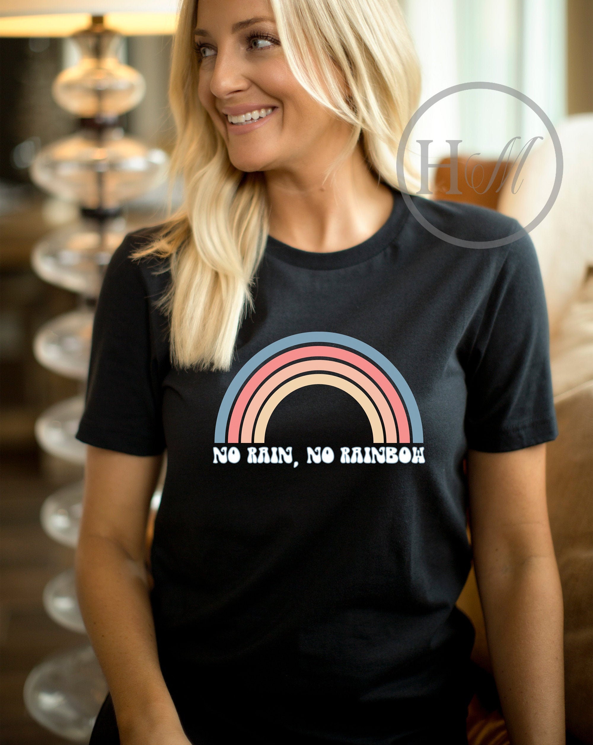 Vintage 1970s 70s Retro Rainbow Tshirt 