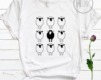 Black Sheep Of The Family Shirt - Be Unique Shirt - Sheep Shirts - Think For Yourself - Anarchist Shirt - Political Gift - Sheep Lover Gift