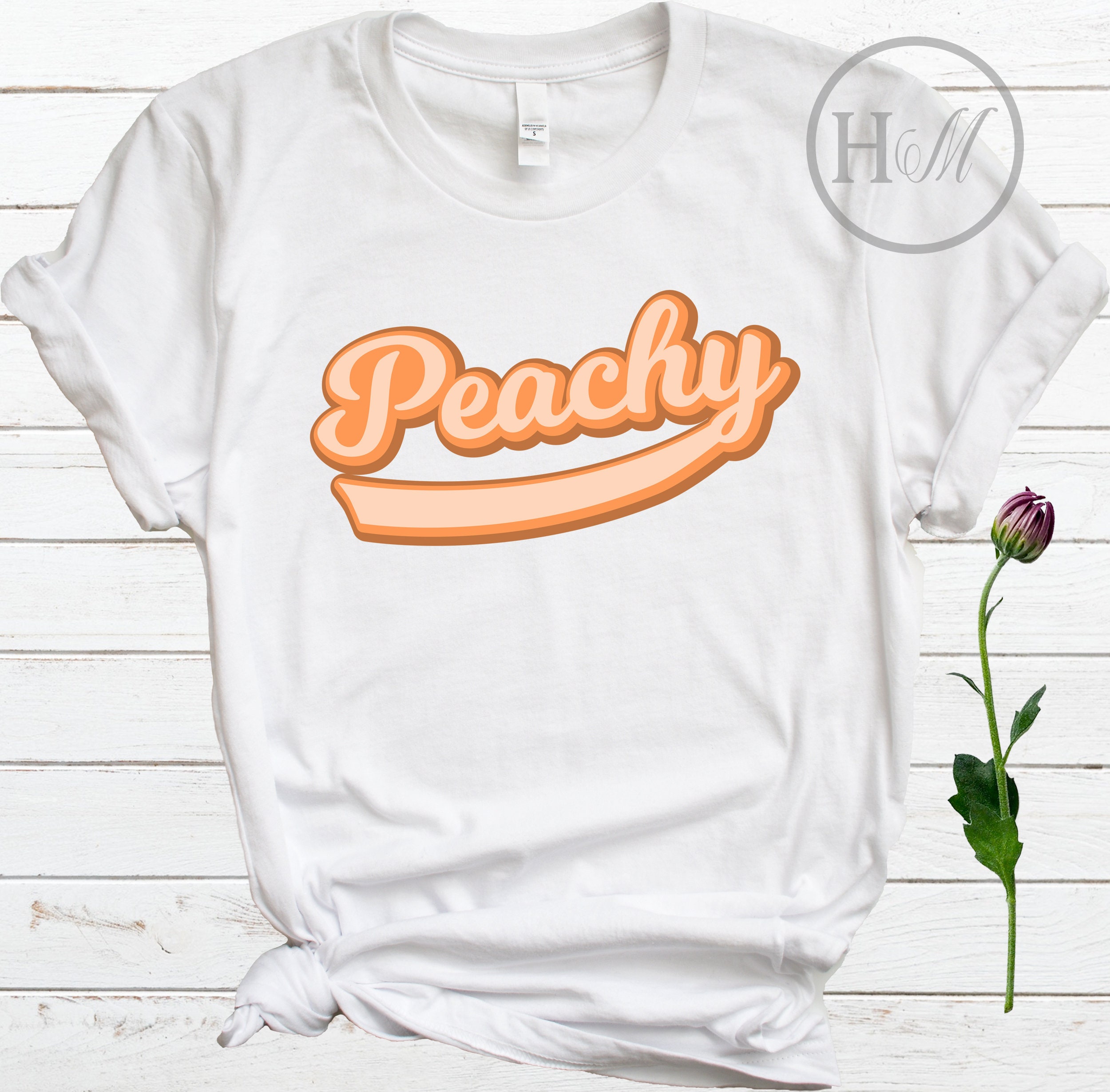Peachy Retro Shirt Peach Aesthetic 