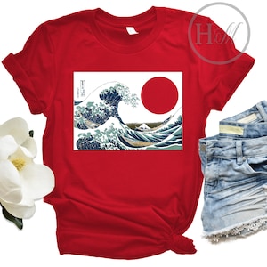 The Great Wave Off Kanagawa Shirt, Japanese Shirt/TShirt/Top/Tee, Aesthetic Clothing, Japanese Art, Hokusai Wave