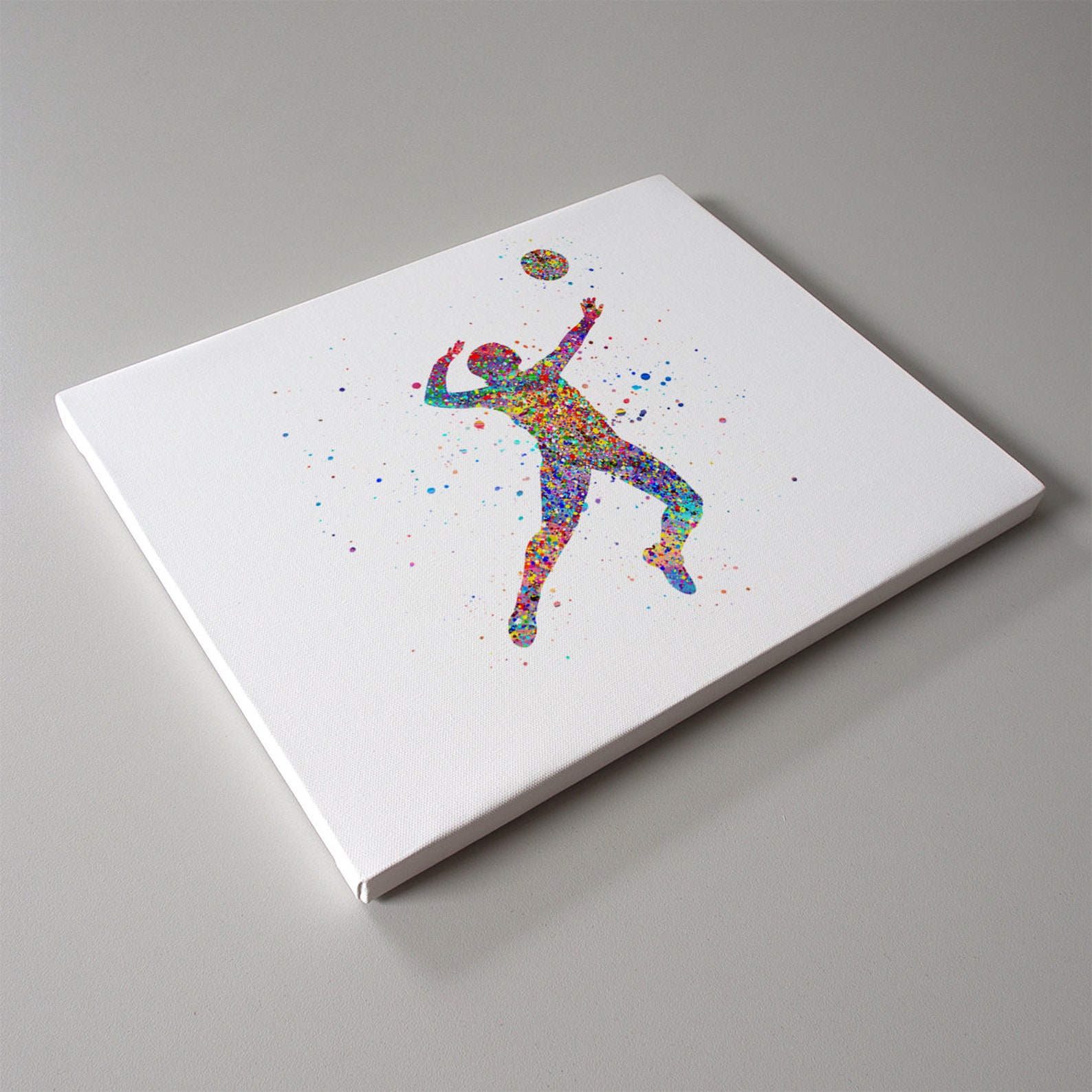 Abstract Volleyball Poster Wrapped Canvas Art Print Etsy