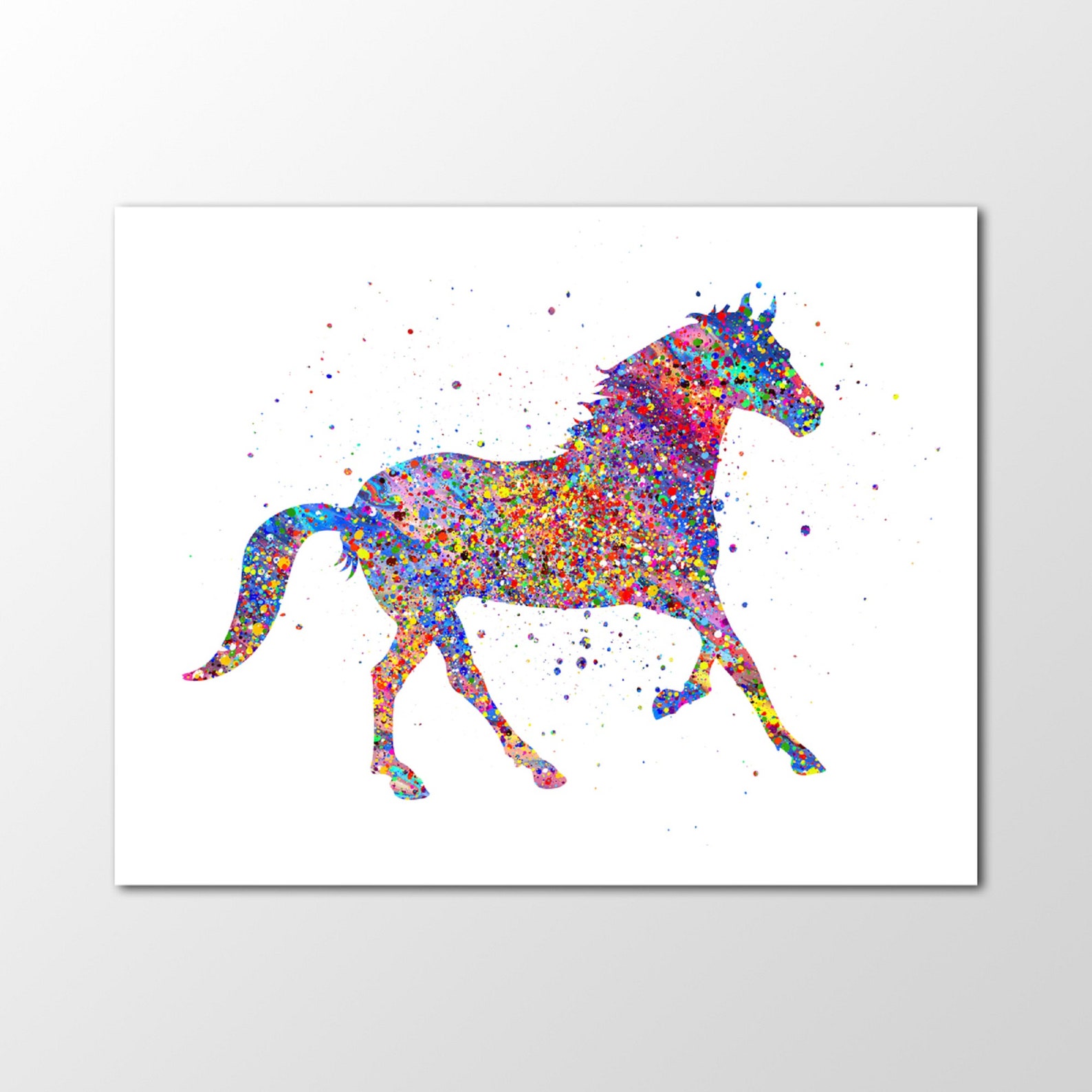 Contemporary Horse Poster Print Horse Lover Birthday Gift Etsy