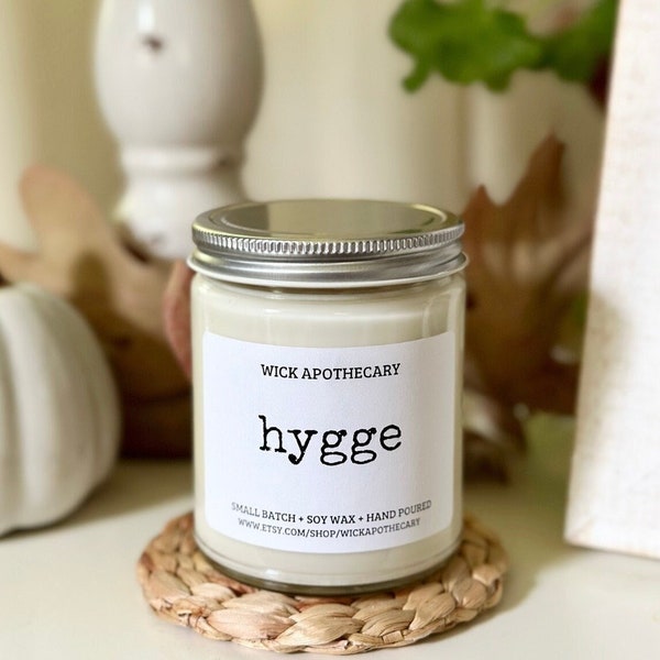 cozy candle, Scandinavian decor, Hygge gift, Hygge Christmas, hygge , Christmas hygge gifts, Autumn, new home gift,  Cosy Hygge candle,