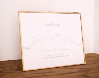 Cookie Table Sign / Pittsburgh Wedding / 8 x 10 sign