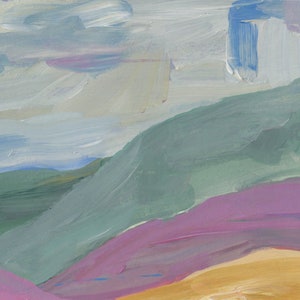 Out of the Valley / Mountain Art / Abstract / Wall Art / Art Print / 5x7
