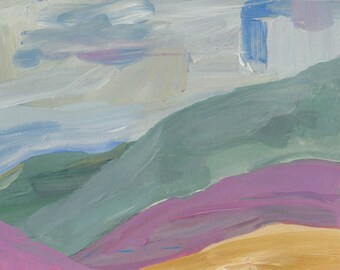 Out of the Valley / Mountain Art / Abstract Painting / Wall Art / Printable Digital Art