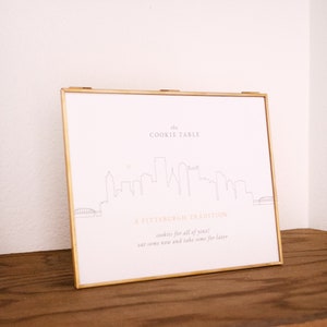 Cookie Table Sign / Digital File / Pittsburgh Wedding / 11 x 14 sign