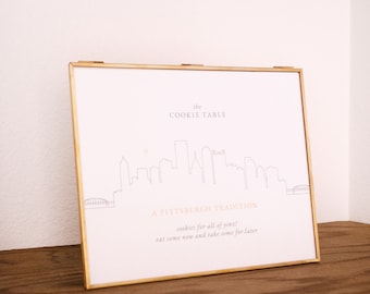 Cookie Table Sign / Digital File / Pittsburgh Wedding / 11 x 14 sign