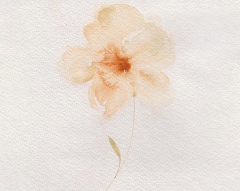 Watercolor Flower / Painting / Dainty Floral / Abstract Painting / Wall Art / Printable Digital Art